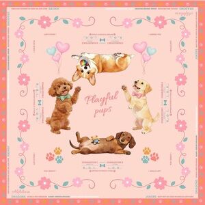 Puppy Game Night Mahjong Mat